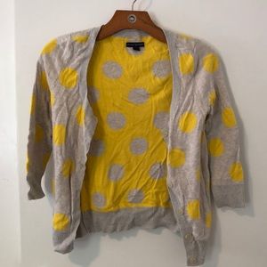 American Eagle | Women’s oatmeal & yellow cardigan